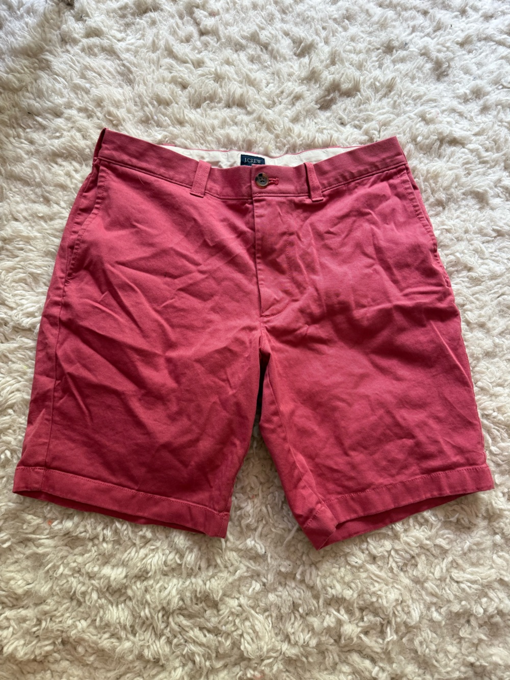 J Crew Salmon Pink Khaki Chino Shorts